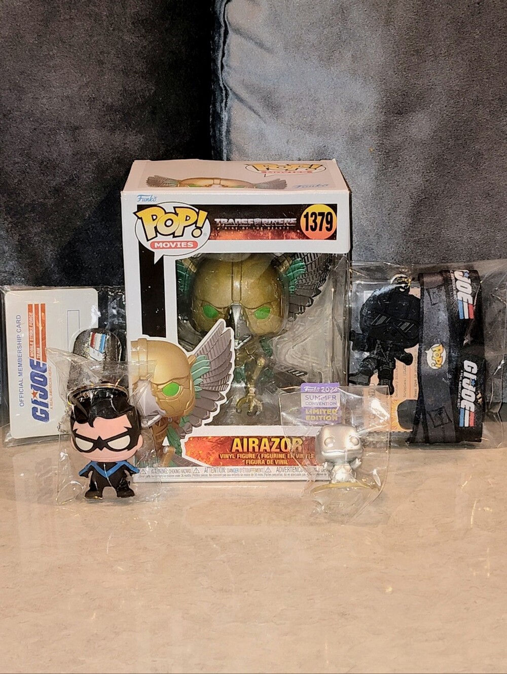 NEW FUNKO POP BUNDLE TRANSFORMERS AIRAZOR Gi-JOE LANYARD DC KEYCHAIN & POKÉMON